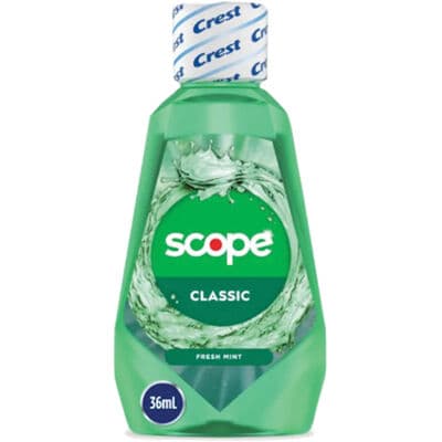 Crest Scope Classic Antibacterial Mouthwash, Mint, 36 mL Bottle, 48/Case thumbnail 3
