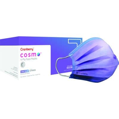 Cranberry Cosmo Procedure Face Mask, ASTM Level 3, 4-Ply, Ear Loop, Comet Blue, 50/Box, C2700CB thumbnail 17