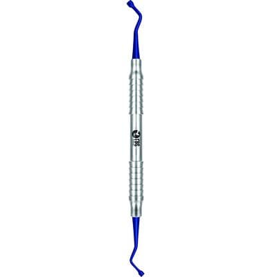 TBS Dental Bone Packer/Plugger, Serrated, Titanium-Coated Tips, Double End - Bone Packer/Plugger – Serrated, Titanium-Coated Tips, Double End - Bone Packer/Plugger – Serrated, Titanium-Coated Tips, Double End - Image 1