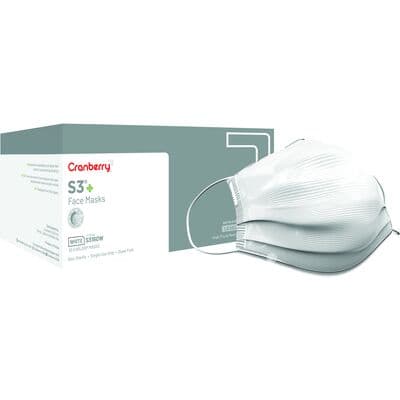 Cranberry S3+ Procedure Face Mask, ASTM Level 3, 3-Ply, Ear Loop, White, 50/Box, S3160W thumbnail 25