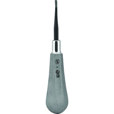 TBS Dental Surgical Elevator #77R, Back Action, Serrated, Titanium Nitride-Coated Tip, BTG Handle, Single End, 1/Pkg, 828844 - Surgical Elevator – # 77R, Back Action, Serrated, Titanium-Coated Tips, BTG Handle, Single End - Surgical Elevator – # 77R, Back Action, Serrated, Titanium-Coated Tips, BTG Handle, Single End - Image 1