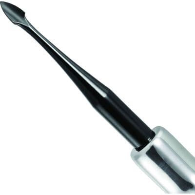 TBS Dental Surgical Elevator, Spade, Offset Angled, Titanium Nitride-Coated Tip, BTG Handle, Single End thumbnail 2