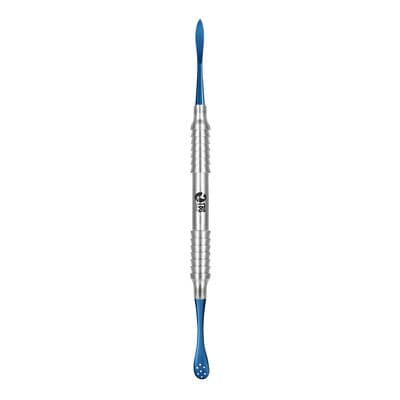 TBS Dental Surgical Periosteal Elevator #9, Molt, Perforated, Titanium-Coated Tips, Double End, 1/Pkg - Surgical Periosteal Elevator – # 9, Molt, Perforated, Titanium-Coated Tips, Double End - Surgical Periosteal Elevator – # 9, Molt, Perforated, Titanium-Coated Tips, Double End - Image 1