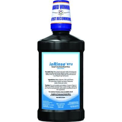 ioRinse™ Ready-To-Use Oral Mouth Rinse, Fresh Mint, 100 ppm Molecular Iodine, Alcohol-Free, 16 oz (500 ml) Bottle, 24/Case thumbnail 2