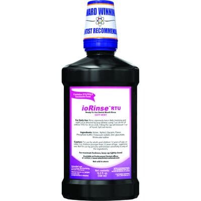 ioRinse™ Ready-To-Use Oral Mouth Rinse, Soft Mint, 100 ppm Molecular Iodine, Alcohol-Free, 16 oz (500 ml) Bottle, Case of 24 thumbnail 4