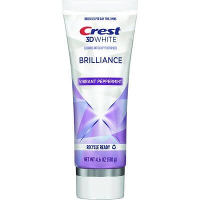 Crest 3D White Brilliance Toothpaste, Vibrant Peppermint, 4.6 oz Tube, 12/Case thumbnail 3