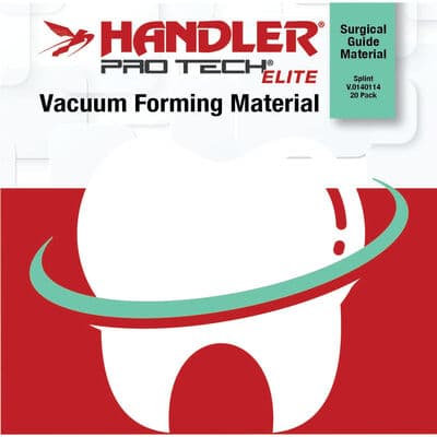 Handler Pro Tech Elite Surgical Guide Vacuum Forming Material, .080" (2 mm), 5" x 5" Square Sheets, Clear, 20/Pkg, V.0140114 thumbnail 3