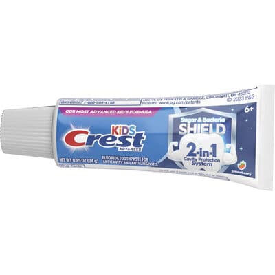 Crest Kids Advanced 6+ Enamel & Cavity Protection Toothpaste, Strawberry, 0.85 oz Tubes, 72/Case thumbnail 5