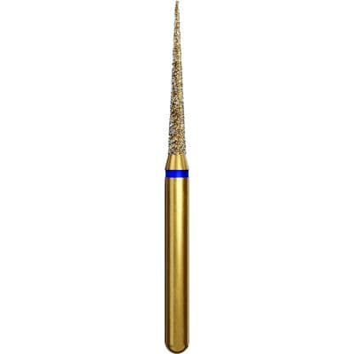 Coltene Alpen Multi-Use Multilayer Diamond Bur, FG, Medium Grit, Needle Shape, #859-014, 1.4 mm Head Diameter, 10 mm Head Length, 5/Pkg thumbnail 4