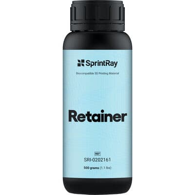 SprintRay Retainer 3D Printing Resin, Biocompatible, 500 g Bottle, 1/Pk thumbnail 6