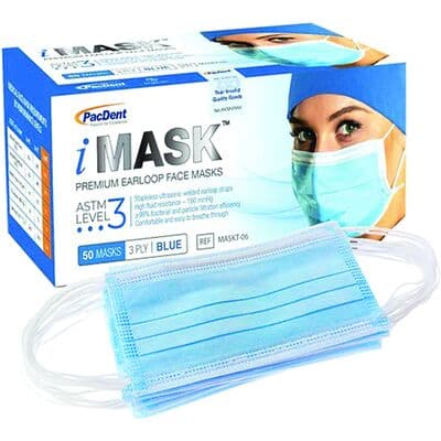 iMask Premium Earloop Face Mask, ASTM Level 3, Latex Free, Blue, 50/Box thumbnail 8