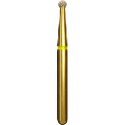 Coltene Alpen Multi-Use Multilayer Diamond Instrument, FG, Extra Fine, Round, #801, 1.6 mm Head Diameter, 1.6 mm Head Length, Yellow Ring, 5/Pkg, G801-314-016-01.6 thumbnail 3