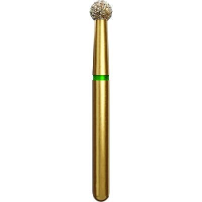 Coltene Alpen Multi-Use Multilayer Diamond Bur, FG, Coarse, Round #801, 2.3 mm Head, Green Ring, 5/Pkg, 801-023 thumbnail 4