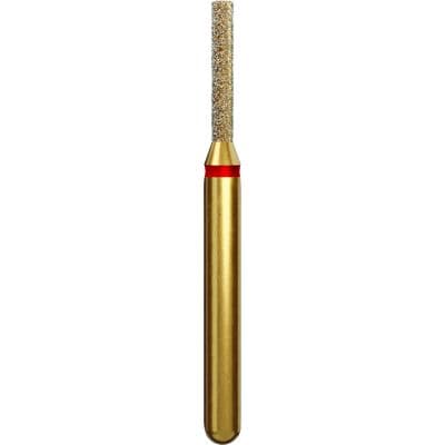 Coltene Alpen Multi-Use Multilayer Diamond Bur, FG, Fine, Red, Flat End Cylinder, #836-012, 1.2 mm Head Diameter, 6 mm Head Length, 5/Pkg thumbnail 6
