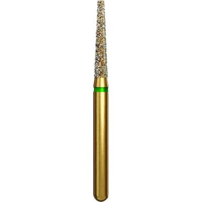 Coltene Alpen Multi-Use Multilayer Diamond Bur, FG, Coarse, Flat End Taper, #847-016, 1.6 mm Head Diameter, 8 mm Head Length, 5/Pack thumbnail 4