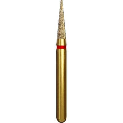 Coltene Alpen Multi-Use Multilayer Diamond Bur, FG, Fine Grit, Red Ring, Needle Shape, #855, 1.6 mm Head Diameter, 6 mm Head Length, 5/Pkg (G852-314-016-06.0) thumbnail 3