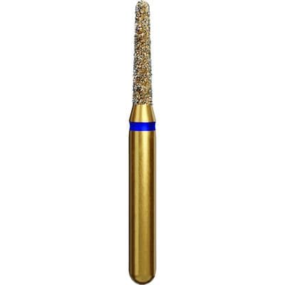 Coltene Alpen Multi-Use Multilayer Diamond Bur, FGSS, Medium Grit, Round End Taper, #855-014, 1.4 mm Head Diameter, 6 mm Head Length, 5/Pack thumbnail 6