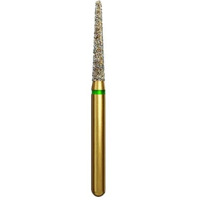 Coltene Alpen Multi-Use Multilayer Diamond Instrument, FG, Coarse, Green Ring, Round End Taper, #856, 1.6 mm Head Diameter, 9 mm Head Length, 5/Pkg (G856-314-016-09.0) thumbnail 3
