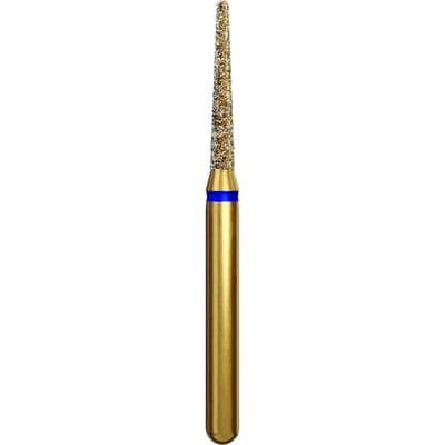 Coltene Alpen Multi-Use Multilayer Diamond Bur, FG, Medium Grit, Narrow Round End Taper, #856N-014, 1.4 mm Head Diameter, 8 mm Head Length, 5/Pkg thumbnail 6