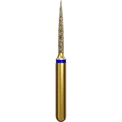 Coltene Alpen Multi-Use Multilayer Diamond Bur, Medium Grit, Flame Shape, Friction Grip Short Shank, #862-010 (8.0), 5/Pack thumbnail 6