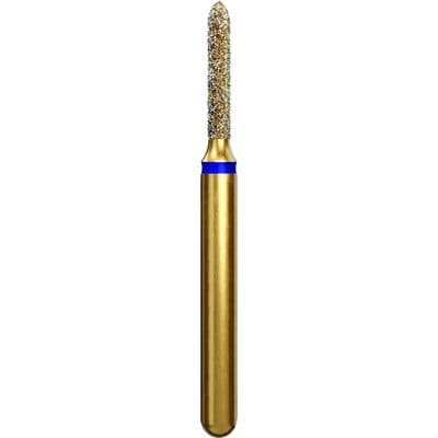 Coltene Alpen Multi-Use Multilayer Diamond Bur, FG, Medium Grit, Beveled Cylinder/Torpedo, #877-012, 1.2 mm Head Diameter, 6 mm Head Length, 5/Pkg thumbnail 6