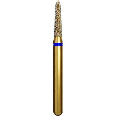 Coltene Alpen Multi-Use Multilayer Diamond Bur, FG, Medium Grit, Tapered Torpedo/Curettage, #877K-016, 1.6 mm Head Diameter, 6 mm Head Length, 5/Pkg thumbnail 6