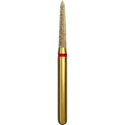 Coltene Alpen Multi-Use Multilayer Diamond Bur, Fine Grit, Tapered Torpedo/Curettage, Friction Grip, #878K-014, 1.4 mm Head Diameter, 8 mm Head Length, 5/Pack thumbnail 4