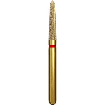 Coltene Alpen Multi-Use Multilayer Diamond Bur, Fine Grit, Tapered Torpedo/Curettage, FG, 1.8 mm Head Diameter, 8 mm Head Length, 5/Pkg, #878K-018 thumbnail 6