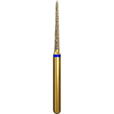 Coltene Alpen Multi-Use Multilayer Diamond Bur, FG, Medium Grit, Tapered Torpedo/Curettage, #879K-012, 1.2 mm Head Diameter, 10 mm Head Length, 5/Pkg thumbnail 7