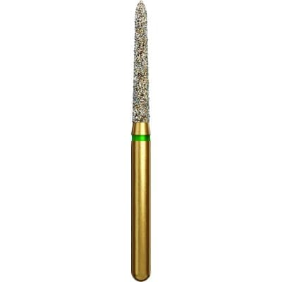 Coltene Alpen Multi-Use Multilayer Diamond Bur, FG, Super Coarse, Tapered Torpedo/Curettage, 1.6 mm Head Diameter, 10 mm Head Length, 5/Pkg, #879K-016 thumbnail 6