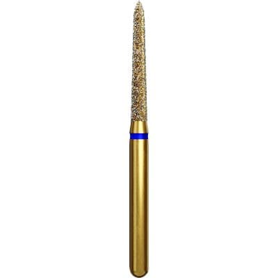 Coltene Alpen Multi-Use Multilayer Diamond Bur, FG, Medium Grit, Tapered Torpedo/Curettage, #879K-016, 1.6 mm Head Diameter, 10 mm Head Length, 5/Pkg thumbnail 6