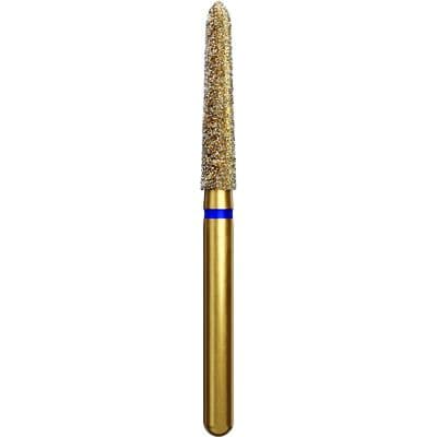 Coltene Alpen Multi-Use Multilayer Diamond Bur, FG, Medium Grit, Tapered Torpedo/Curettage, #879K-021, 2.1 mm Head Diameter, 10 mm Head Length, 5/Pkg thumbnail 6