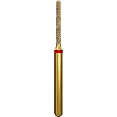 Coltene Alpen Multi-Use Multilayer Diamond Bur, FG, Fine, Red Ring, Round End Cylinder, #881, 1 mm Head Diameter, 8 mm Head Length, 5/Pkg (G881-314-010-08.0) thumbnail 3