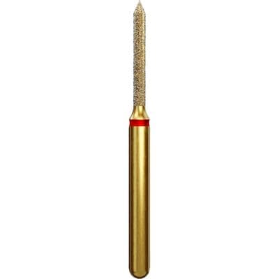 Coltene Alpen Multi-Use Multilayer Diamond Bur, Fine Grit, Beveled Cylinder, Friction Grip, 1.2 mm Head Diameter, 8 mm Head Length, 5/Pkg, #885-012 thumbnail 7