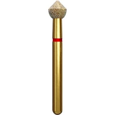 Coltene Alpen Multi-Use Multilayer Diamond Bur, FG, Fine, Red Ring, Acorn, #905-031, 3.1 mm Head, 5/Pack thumbnail 4