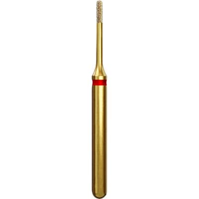 Coltene Alpen Multi-Use Multilayer Diamond Instrument, FG, Fine, Red, Round End Cylinder, 0.7 mm Head Diameter, 2.5 mm Head Length, 5/Pkg, #838M thumbnail 2