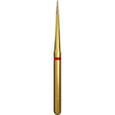 Coltene Alpen Multi-Use Multilayer Diamond Bur, FG, Fine, Red Ring, Esthetic Finishing, #ET3 (132-008), 0.8 mm Head Diameter, 3 mm Head Length, 5/Pkg thumbnail 4