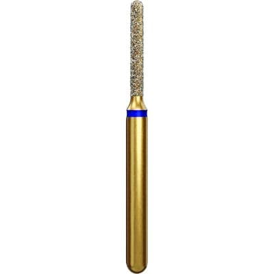 Coltene Alpen Multi-Use Multilayer Diamond Bur, FG, Medium Grit, Round End Cylinder (KS1), 1.2 mm Head Diameter, 7 mm Head Length, 5/Pkg - #KS1-012 (7.0) thumbnail 4
