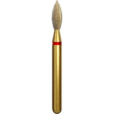 Coltene Alpen Multi-Use Multilayer Diamond Instrument, FG, Fine Grit, Red Ring, Bud/Pointed Football Shape, #368, 2 mm Head Diameter, 5 mm Head Length, 50/Pkg (G368-314-020-05.0) thumbnail 3