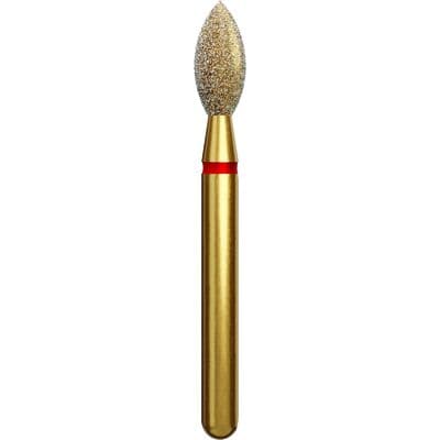 Coltene Alpen Multi-Use Multilayer Diamond Instrument, FG, Fine, Red, Bud/Pointed Football, #368, 2.3 mm Head Diameter, 5 mm Head Length, 50/Pkg thumbnail 3