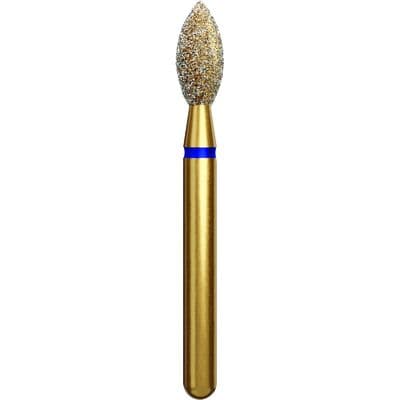 Coltene Alpen Multi-Use Multilayer Diamond Instrument, FG, Medium Grit, Blue Ring, Bud/Pointed Football Shape, #368, 2.3 mm Head Diameter, 5 mm Head Length, 50/Pkg thumbnail 3