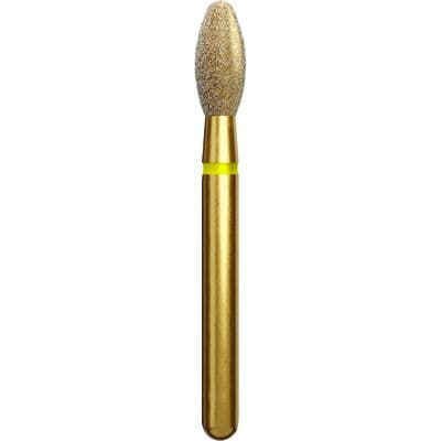 Coltene Alpen Multi-Use Multilayer Diamond Instrument, FG, Extra Fine, Yellow, Egg/Football, #379, 2.3 mm Head Diameter, 5 mm Head Length, 50/Pkg, G379-314-023-05.0 thumbnail 3