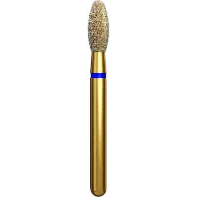 Coltene Alpen Multi-Use Multilayer Diamond Instrument, FG, Medium Grit, Blue Ring, Egg/Football Shape, #379, 2.3 mm Head Diameter, 5 mm Head Length, 50/Pkg thumbnail 3