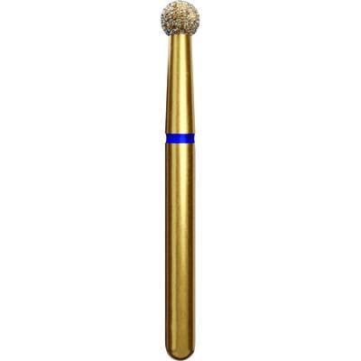 Coltene Alpen Multi-Use Multilayer Diamond Instrument, FG, Round, #801, Medium Grit, 2.3 mm Head Diameter, Blue Ring, 50/Pkg, G801-314-023-02.3 thumbnail 3