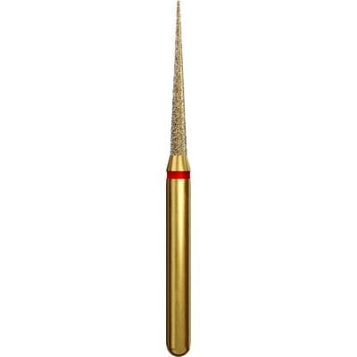 Coltene Alpen Multi-Use Multilayer Diamond Instrument, FG, Fine Grit, Red Ring, Needle Shape, #859, 1.4 mm Head Diameter, 10 mm Head Length, 50/Pkg (G859-314-014-10.0) thumbnail 3