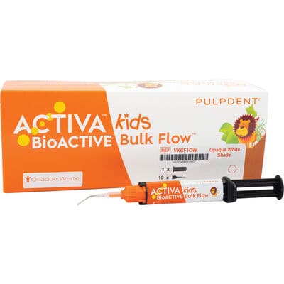 ACTIVA KIDS BioACTIVE Bulk Flow Restorative, Opaque White, 5g Syringe Kit, VKBF1OW thumbnail 12
