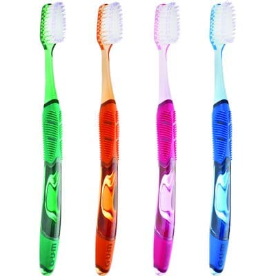 GUM Technique Deep Clean Toothbrush, Full Head, Soft Bristles, Bi-Level, Assorted Colors, 12/Pack, 524PG thumbnail 5