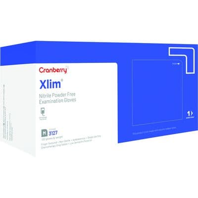 Cranberry Xlim® Powder Free Nitrile Exam Gloves, Neo Blue, Medium, 100/Box, CR3127 thumbnail 15
