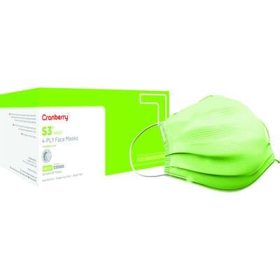 Cranberry S3 Mint Earloop Face Masks, ASTM Level 3, Green, 50/Box, S3090G thumbnail 14