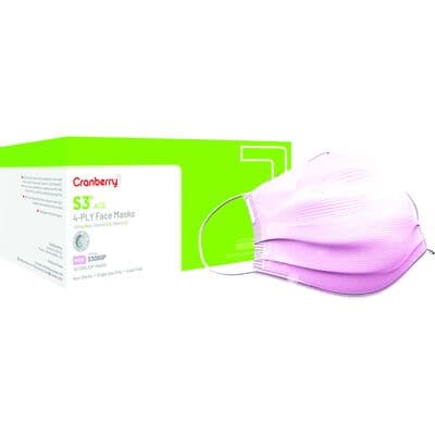 Cranberry S3 ACE Earloop Face Mask, ASTM Level 3, Pink, 50/Box, S3080P thumbnail 14